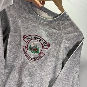 True Vintage 70s Sweatshirt Mens Small Gray Raglan Crewneck Thin Sheer Sweater